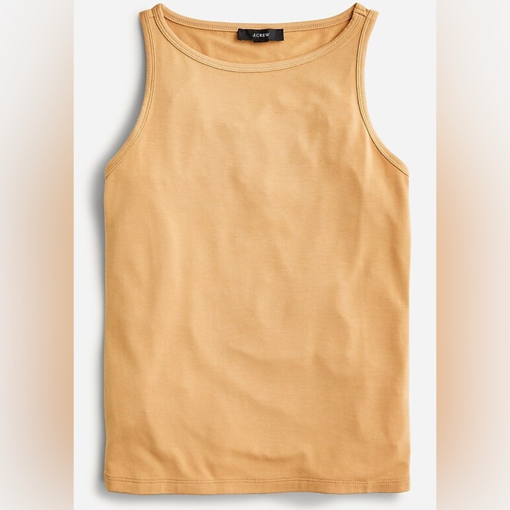 J.Crew FormKnit suiting shell tank top in Light Caramel